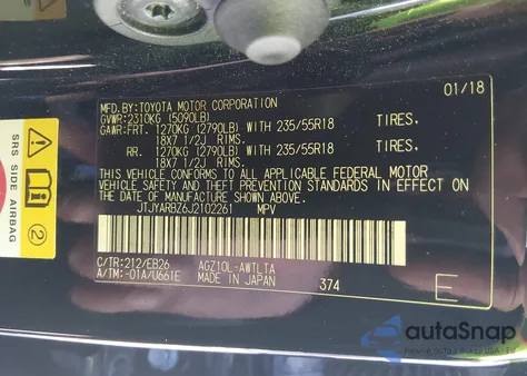 2018 Lexus Nx 300 F Sport z USA, uszkodzony, nr VIN JTJYARBZ6J2102261